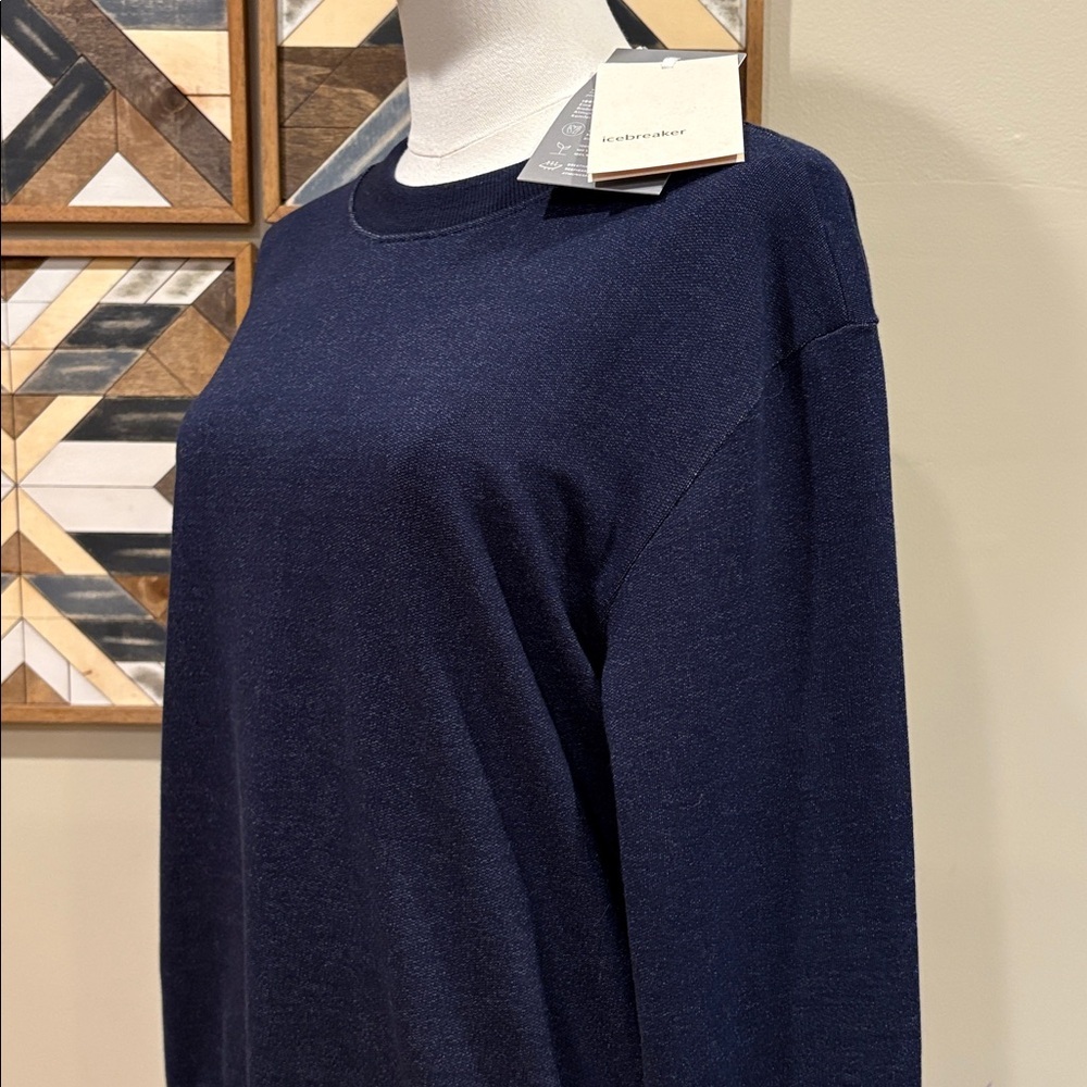 Icebreaker Women's Central Crew Neck Sweatshirt Cotton Merino Wool Small NWT - Picture 4 of 12